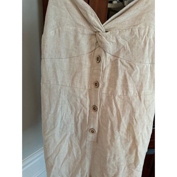 Women's Promesa Linen Blend Romper Oatmeal Beige Size small NWT - Picture 10 of 11